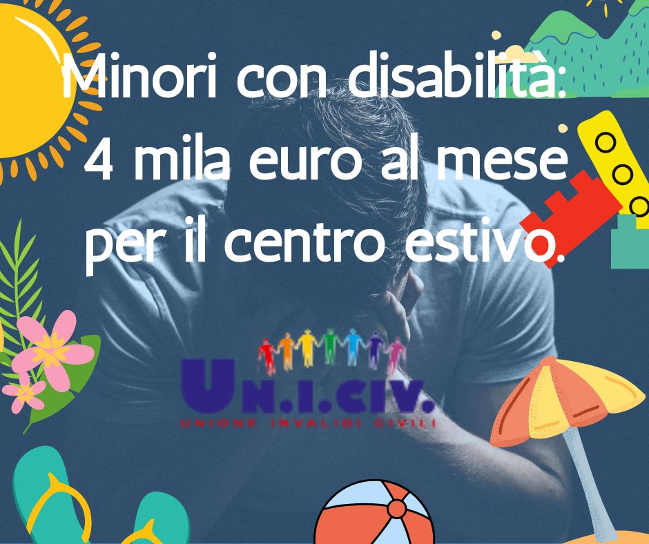 Minori con disabilità: 4 mila euro al mese per il centro estivo.