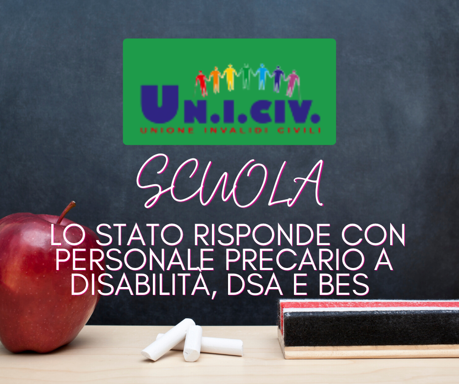 Scuola:  lo Stato risponde con personale precario a disabilità, Dsa e Bes