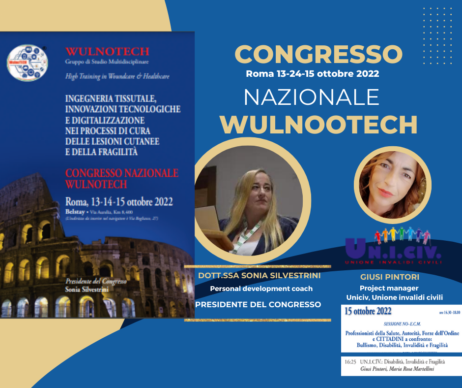 Disabilità, Invalidità e Fragilità delle persone con lesioni della cute al Congresso Nazionale Wulnotech