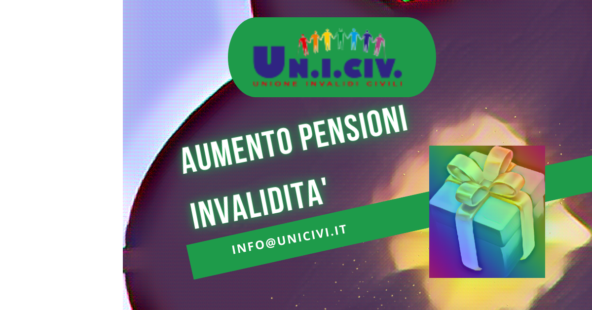 Aumento  pensioni invalidità da gennaio 2023.