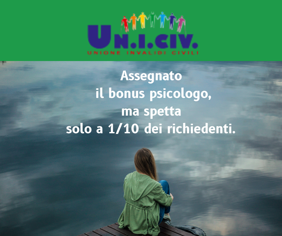 Assegnato il bonus psicologo, ma spetta solo a 1/10 dei richiedenti.