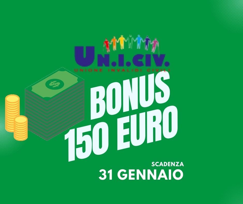Bonus 150 euro:          scadenza 31 gennaio 2023