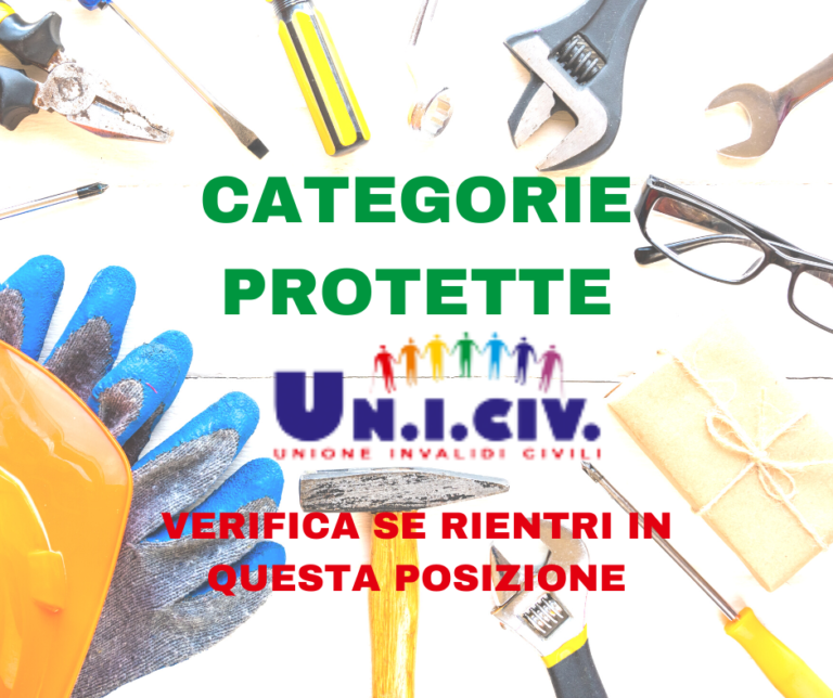 Categorie protette verifica se rientri in questa posizione. Uniciv