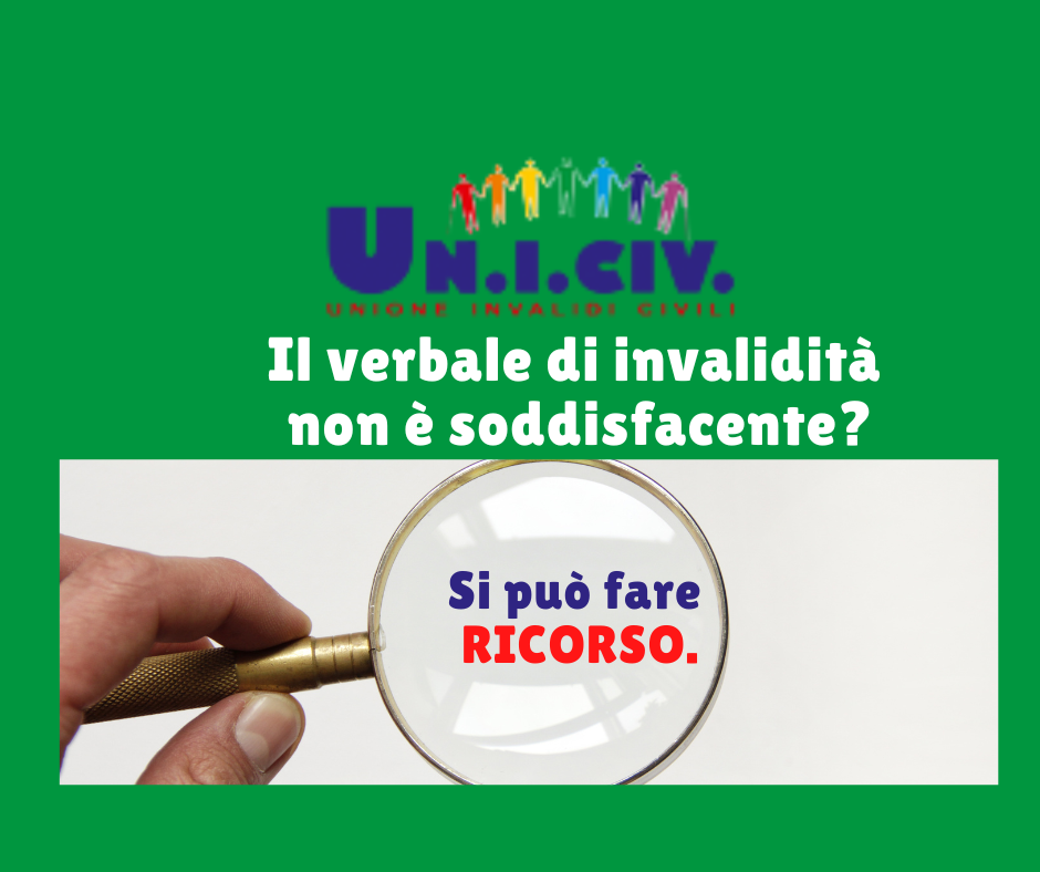 Il verbale di invalidità non è soddisfacente? Si può fare ricorso.