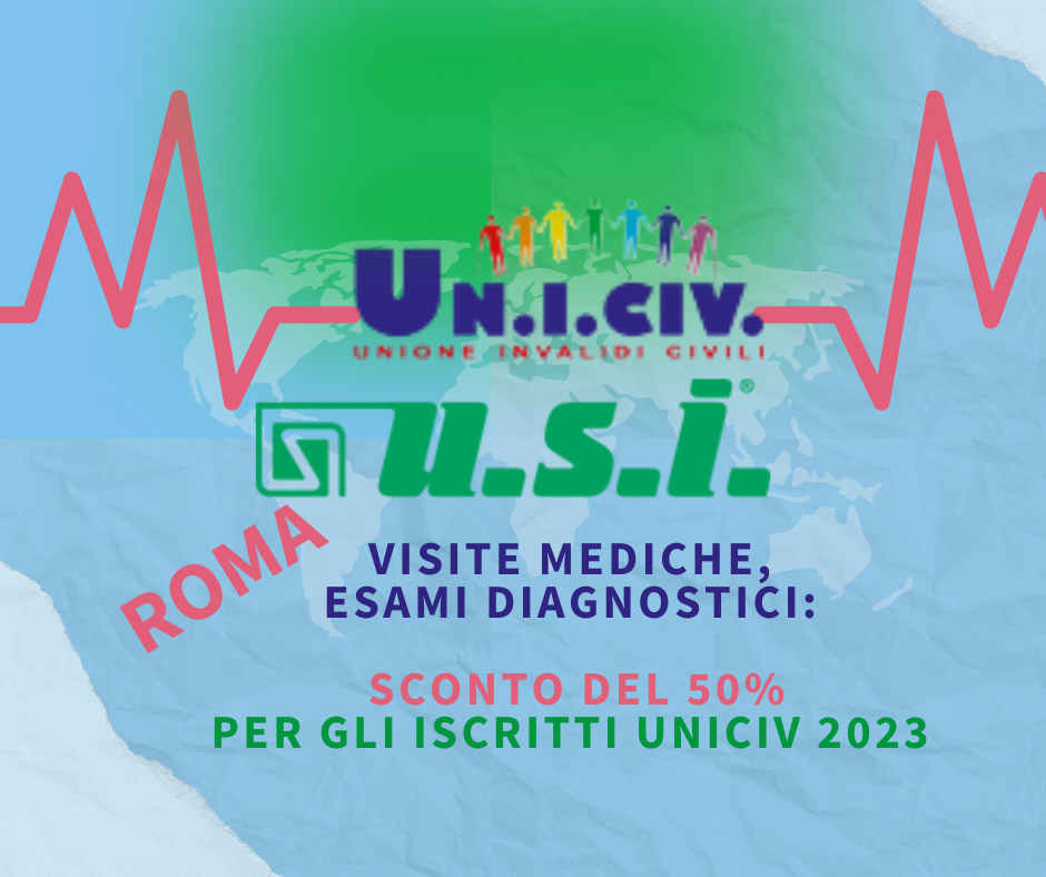 Visite mediche, esami diagnostici e cure:          sconto del 50% per gli iscritti Uniciv 2023.