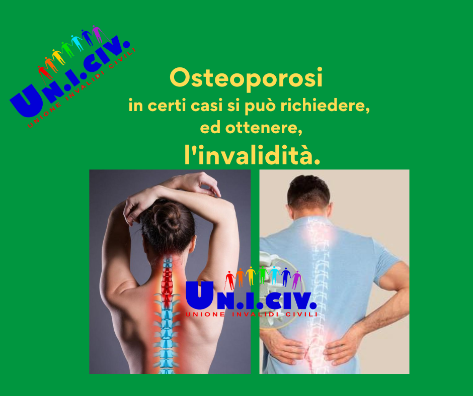 Osteoporosi: in certi casi si può richiedere, ed ottenere, l’invalidità.