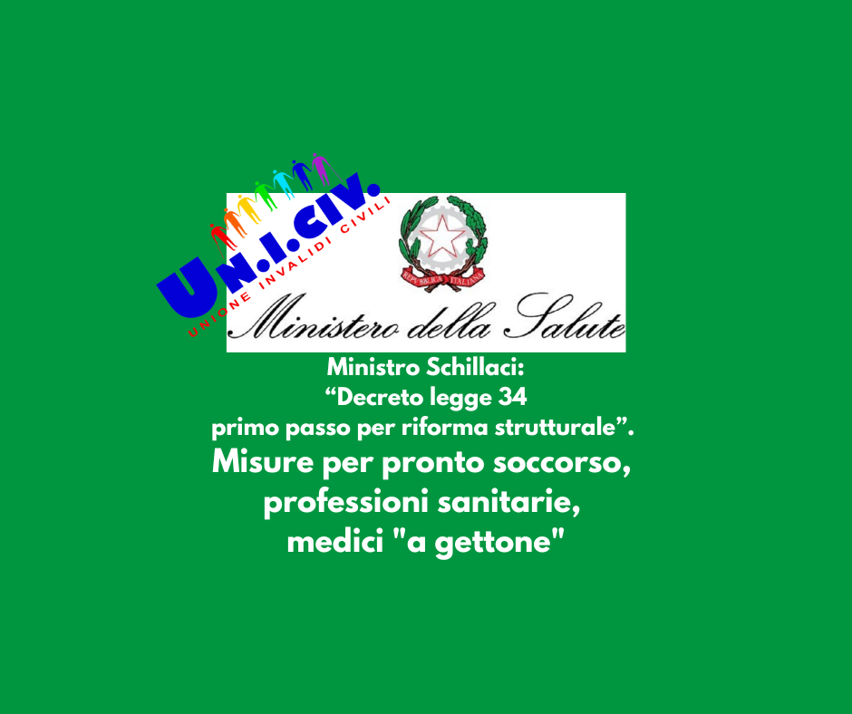 Ministro Schillaci: “Decreto legge 34 primo passo per riforma strutturale”. Misure per pronto soccorso, professioni sanitarie, medici “a gettone”