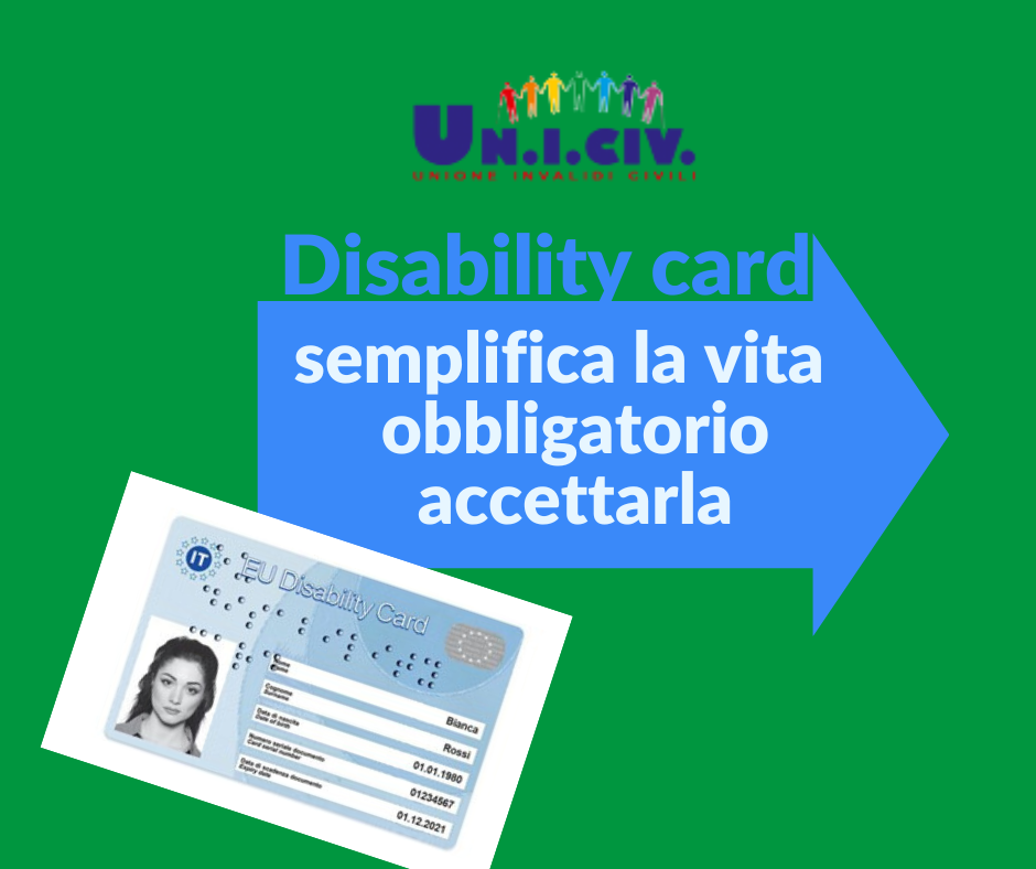 Disability Card, semplifica la vita ed è obbligatorio accettarla.