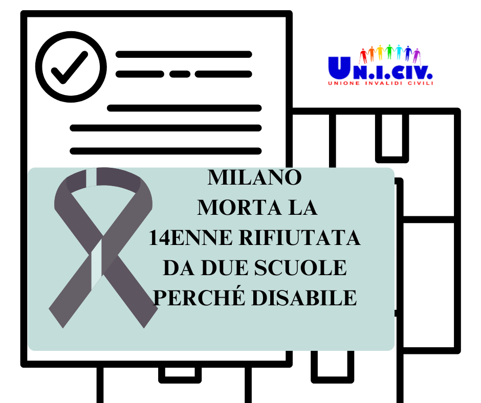 MILANO, MORTA LA 14ENNE RIFIUTATA DA DUE SCUOLE PERCHÉ DISABILE