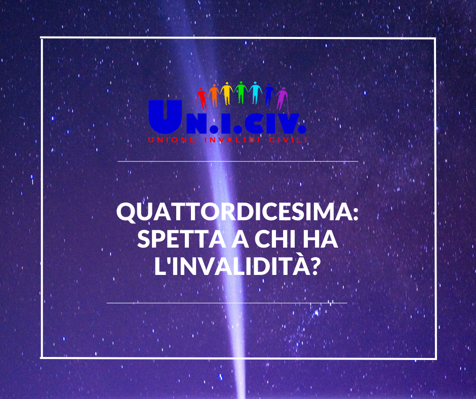 Quattordicesima: spetta a chi ha l’invalidità?