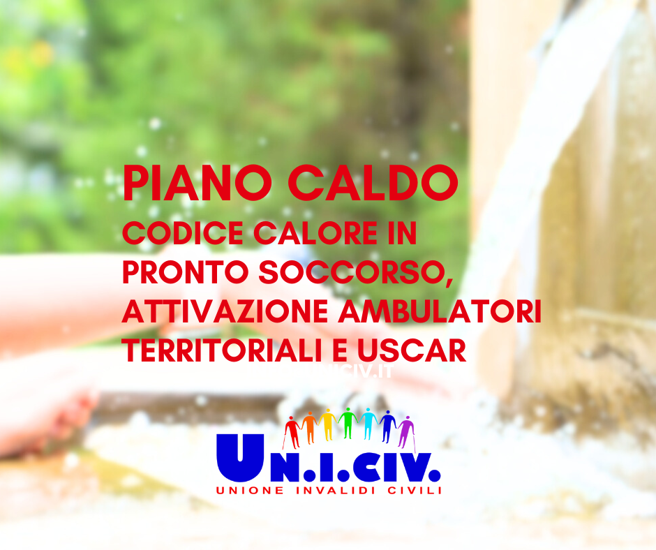 Piano caldo, codice calore in Pronto Soccorso, attivazione ambulatori territoriali e USCAR